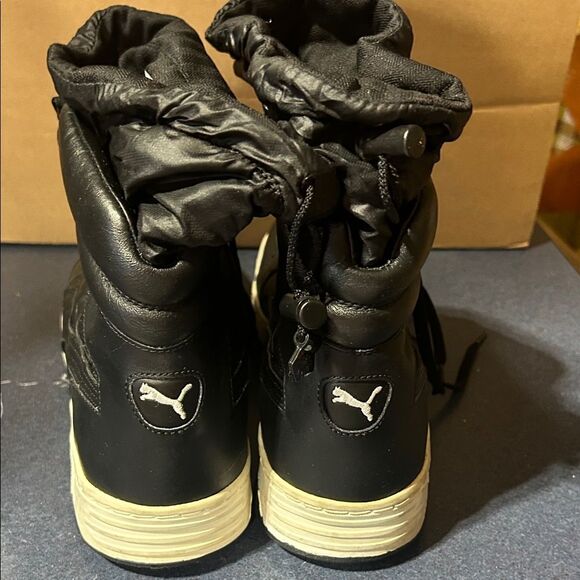 Puma Men's Black and White High-Top Sneakers with snow boot lining - Picture 5 of 6
